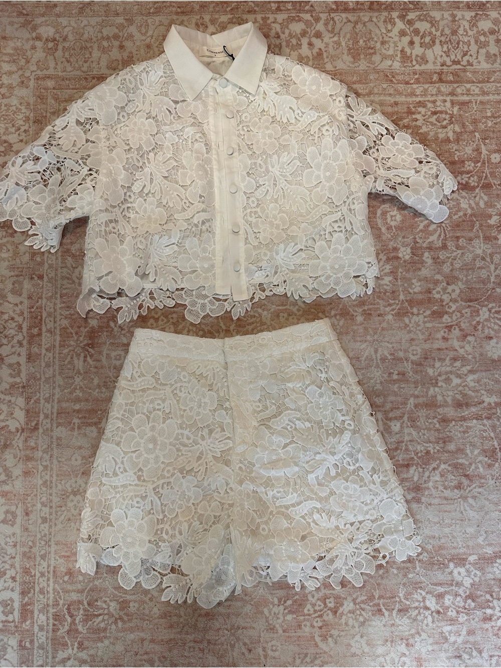 NWT 🤍 Commense SET Lace Shorts & Top - Picture 7 of 15
